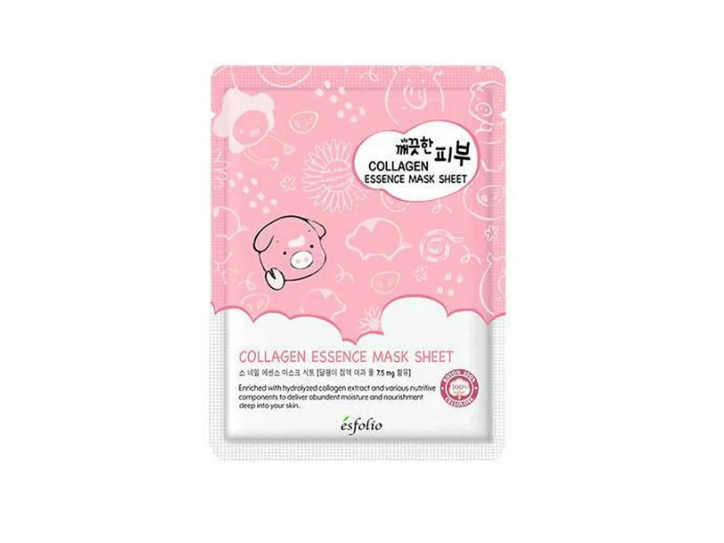 Esfolio Hyaluronic Acid Sheet Mask, Peach Essence, 0.85 fl oz/25 mL, 10 Count