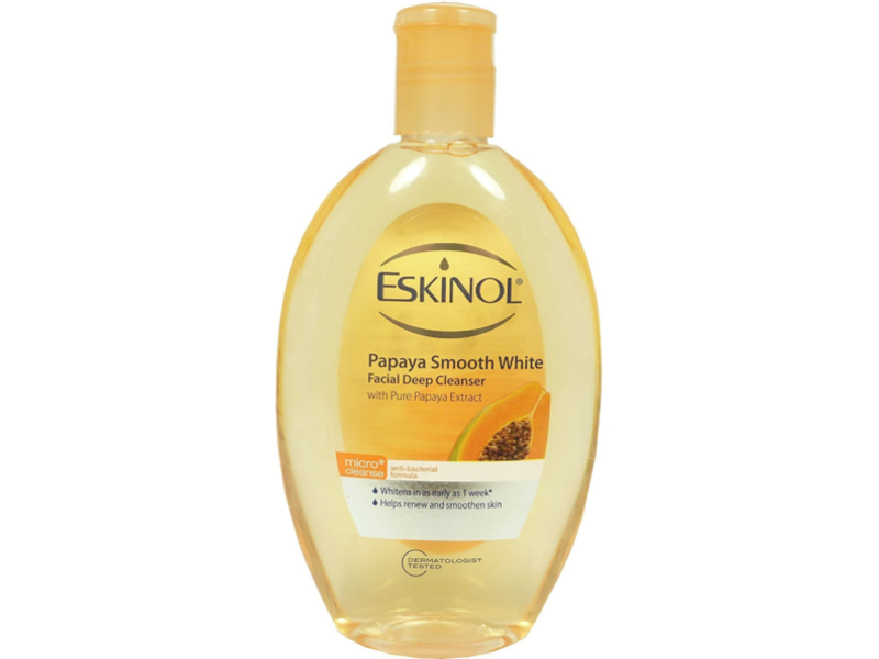 Eskinol Facial Deep Cleanser, Papaya Smooth White, 4.6 fl oz/135 mL
