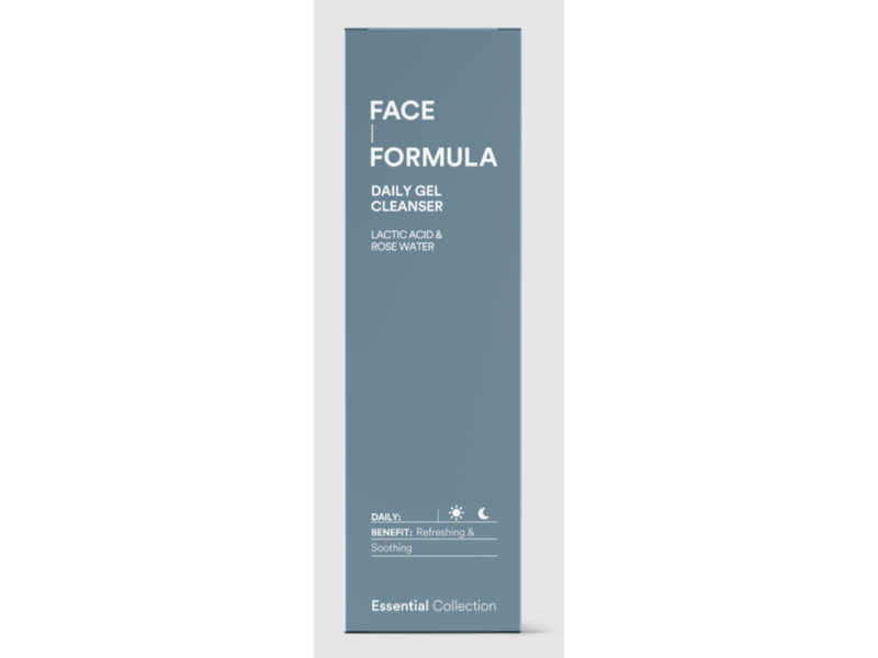 Essential Collection Face Formula Daily Gel Cleanser, Latic Acid & Rose Water, 200 mL