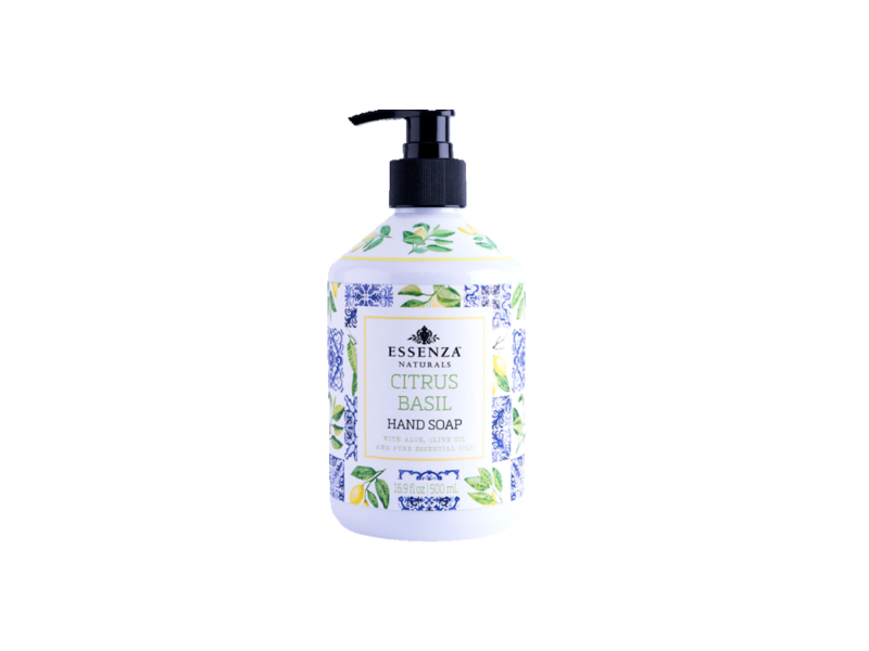 Essenza Naturals Hand Soap, Citrus Basil, 16.9 fl oz/500 mL