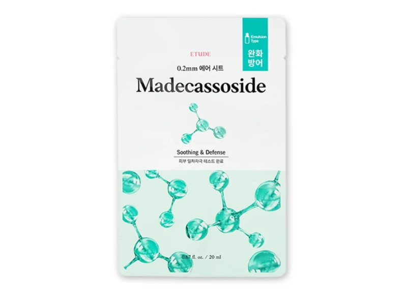 Etude Soothing & Defense 0.2 Air Mask, Madecassoside, 0.67 fl oz/20 mL