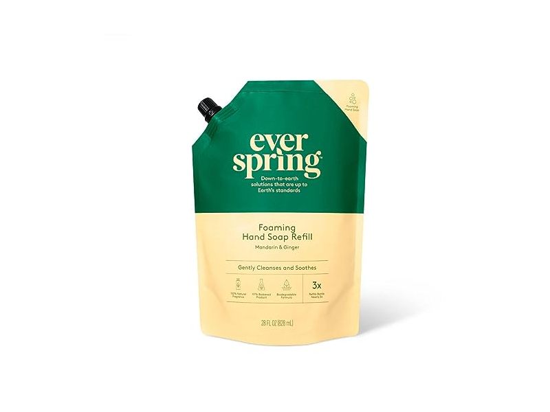 Ever Spring Foaming Hand Soap, Mandarin & Ginger, 28 fl oz/828 mL