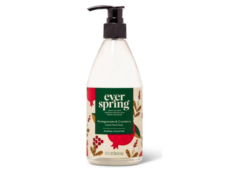 Ever Spring Liquid Hand Soap, Pomegranate & Cranberry, 12 fl oz/354.8 mL