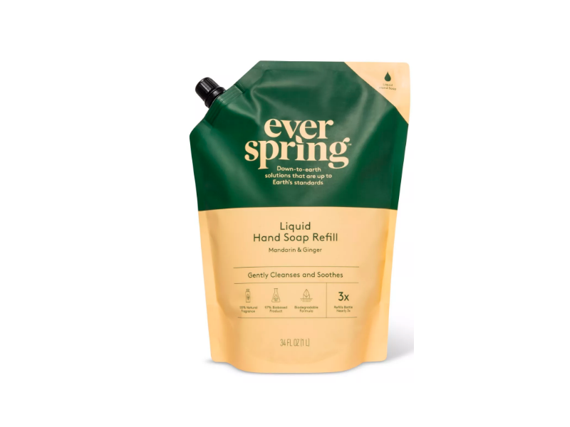 Ever Spring Liquid Hand Soap Refill, Mandarin & Ginger, 34 fl oz