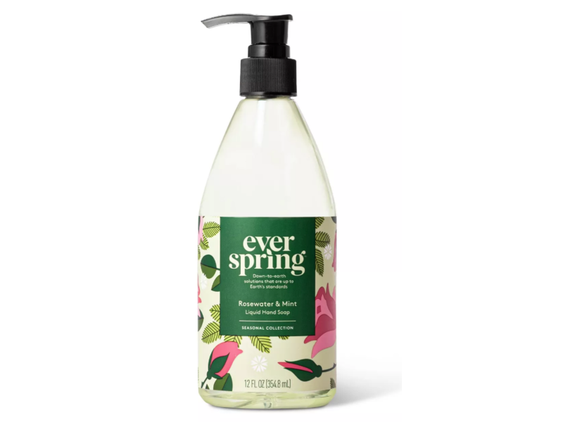 Ever Spring Liquid Hand Soap, Rosewater & Mint, 12 fl oz