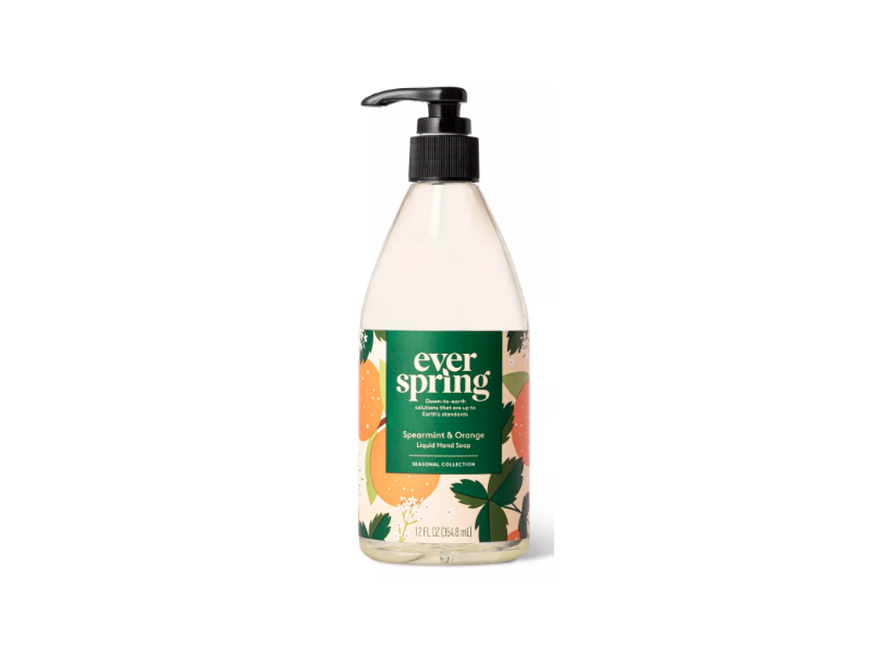 Ever Spring Liquid Hand Soap, Spearmint & Orange, 12 fl oz/354.8 mL