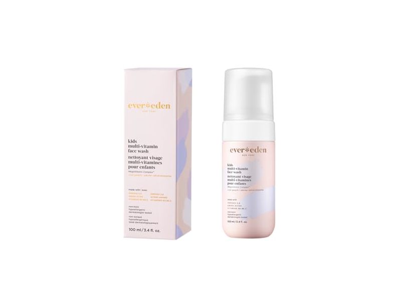 Evereden Kids Face Wash, Cool Peach, 3.4 fl oz/100 mL