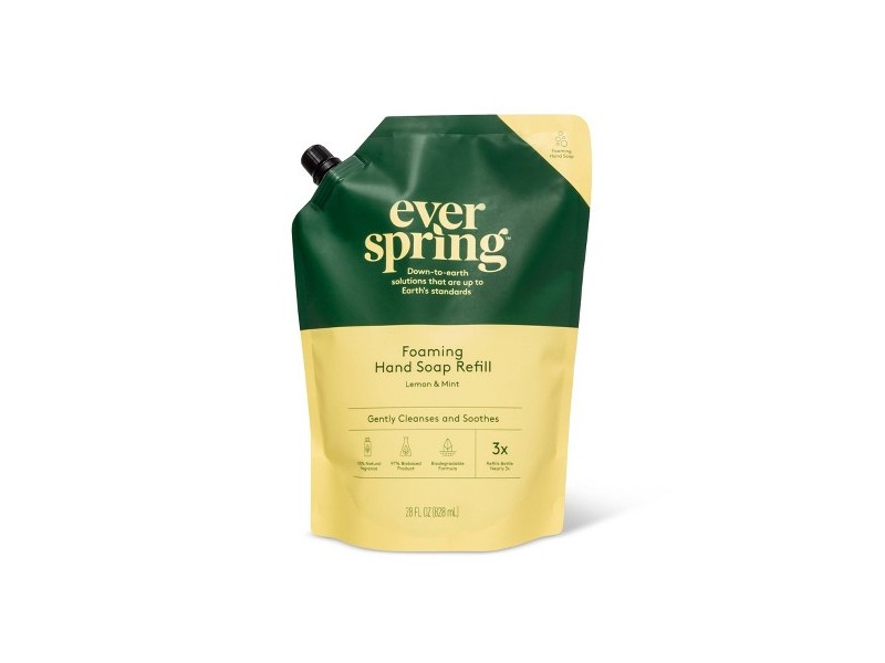 Everspring Foam Hand Soap Refill, Lemon & Mint, 28 fl oz/828 mL