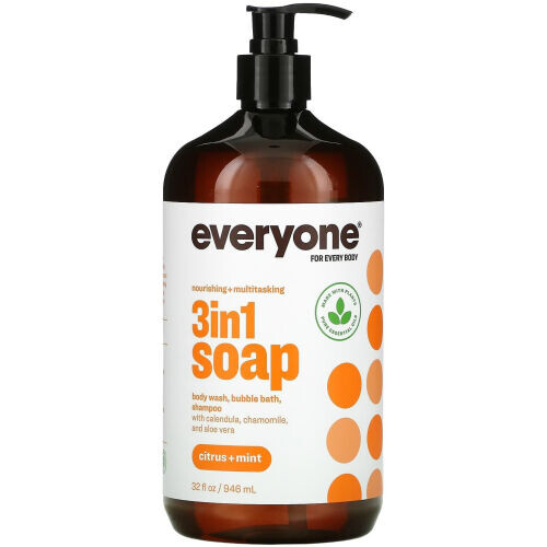 3 In 1 Soap Shampoo And Bubble Bath, Citrus + Mint