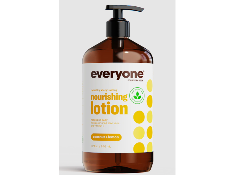 Everyone Nourishing Body Lotion, Coconut + Lemon, 32 fl oz/946 mL, Pack Of 2