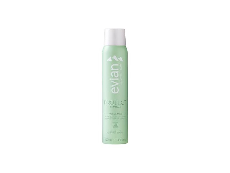 Evian Brumisateur Protect Facial Mist, Natural Mineral Water, 3.38 fl oz/100 mL