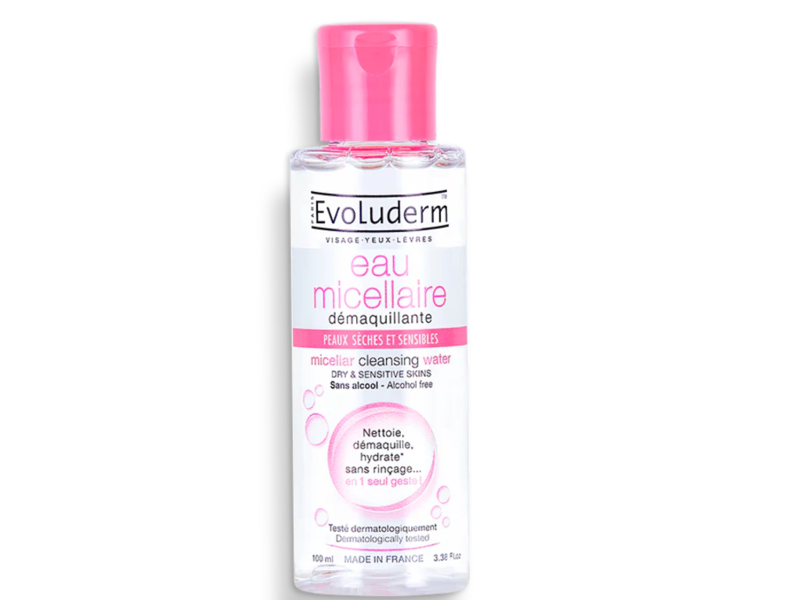 Evoluderm Dry & Sensitive Skins Micellar Cleansing Water, 3.38 fl oz/100 mL