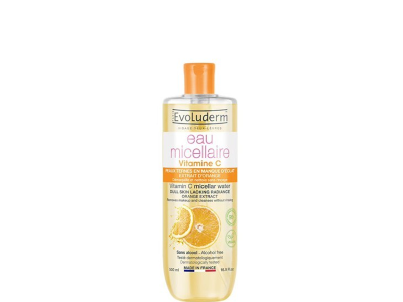 Evoluderm Eau Vitamin C Micellaire Water, Orange Extract, 16.9 fl oz/500 mL