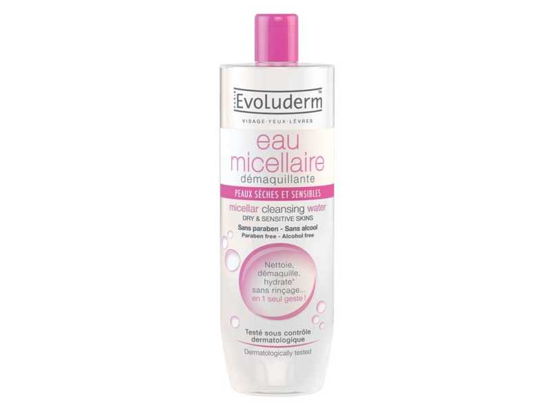 Evoluderm Micellar Cleansing Water, 16.9 fl oz/500 mL