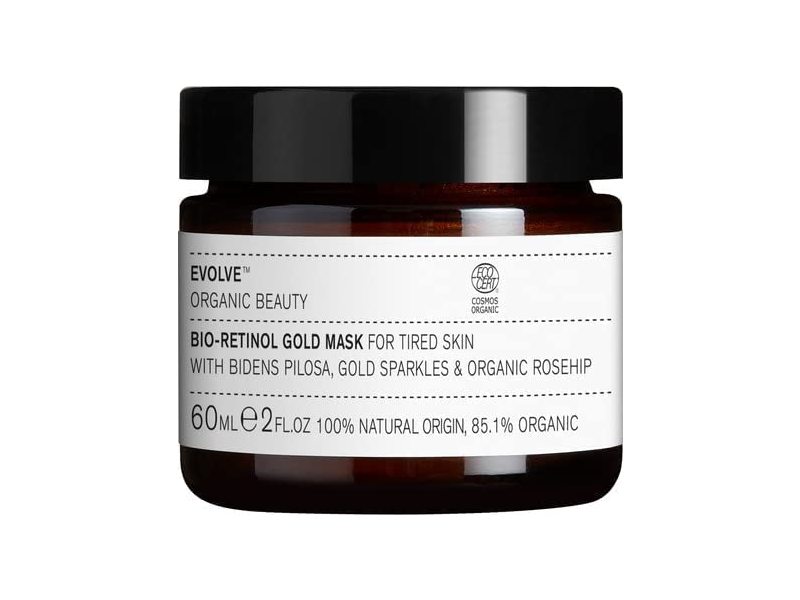 Evolve Organic Beauty Bio-Retinol Gold Face Mask, 2 fl oz/60 mL