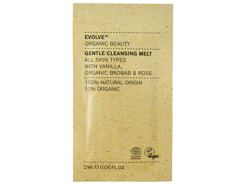 Evolve Organic Beauty Gentle Cleansing Melt, 0.06 fl oz/2 mL