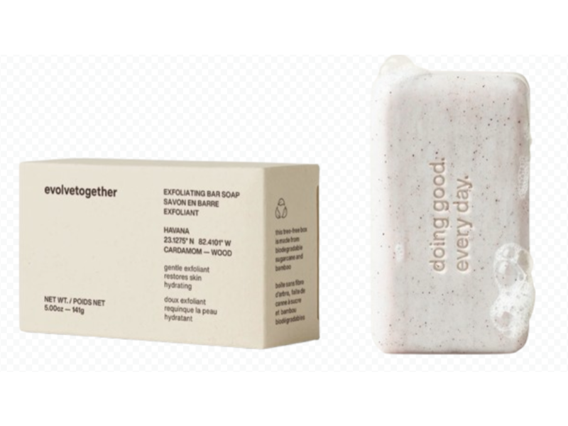 evolvetogether Exfoliating Bar Soap, Havana, 5.00 oz/141 g