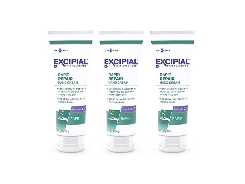 Excipial Rapid Repair Overnight Hand Cream, 3.4 Ounce, (Pack of 3)