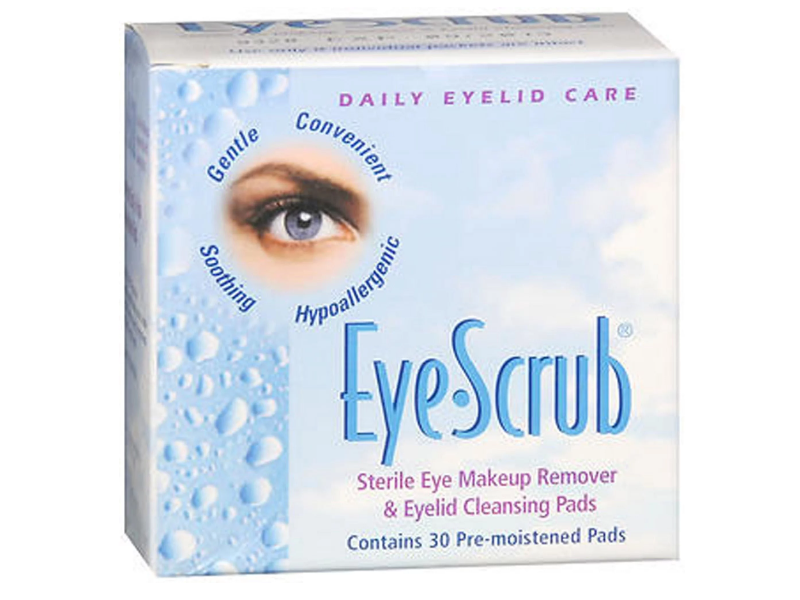 Eye Scrub Sterile Eye Makeup Remover & Eyelid Cleansing Pads 30 Count, Pack Of 6