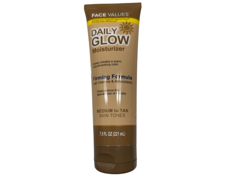 Face Values Firming Formula Daily Glow Moisturizer, Medium To Tan, 7.5 fl oz/221 mL