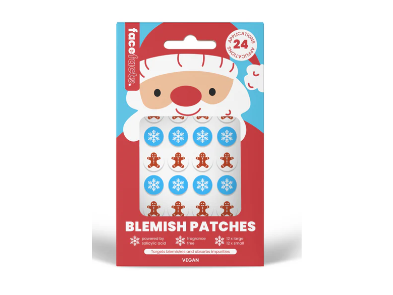 Facefacts Blemish Patches, Ginger Bread & Snowflake, 12 Count