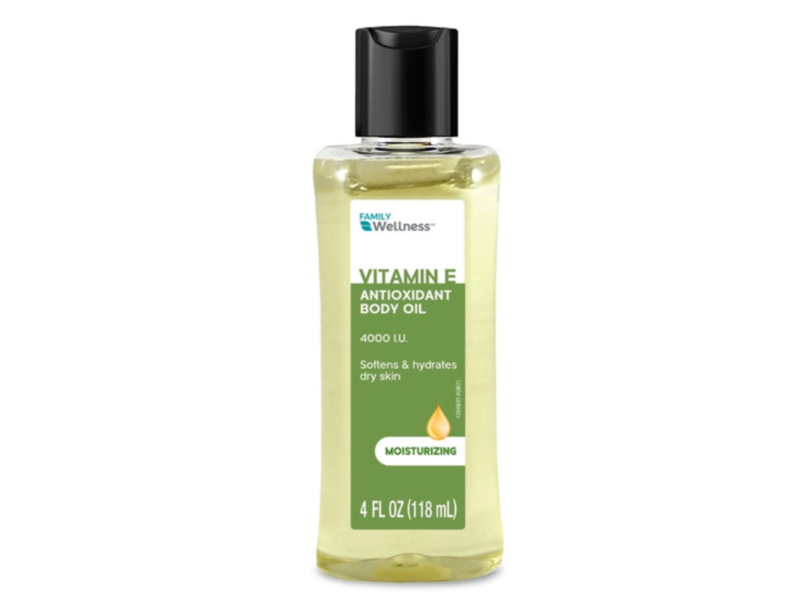 Family Wellness Moisturizing Antioxidant Body Oil, Vitamin E, 4 fl oz/118 mL