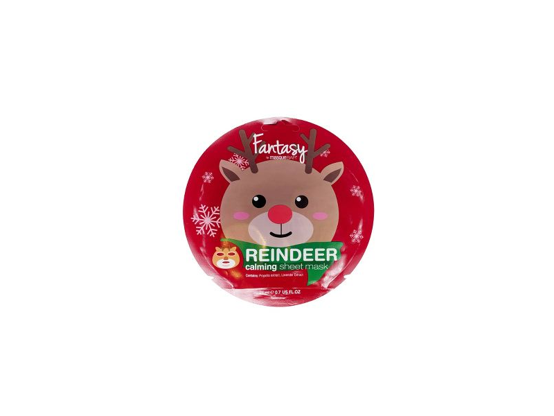 Fantasy By Masque Bar Reindeer Calming Sheet Mask, 0.71 fl oz/21 mL