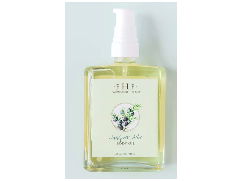 Farm House Fresh Juniper Ale Body Oil, 4 fl oz/118 mL