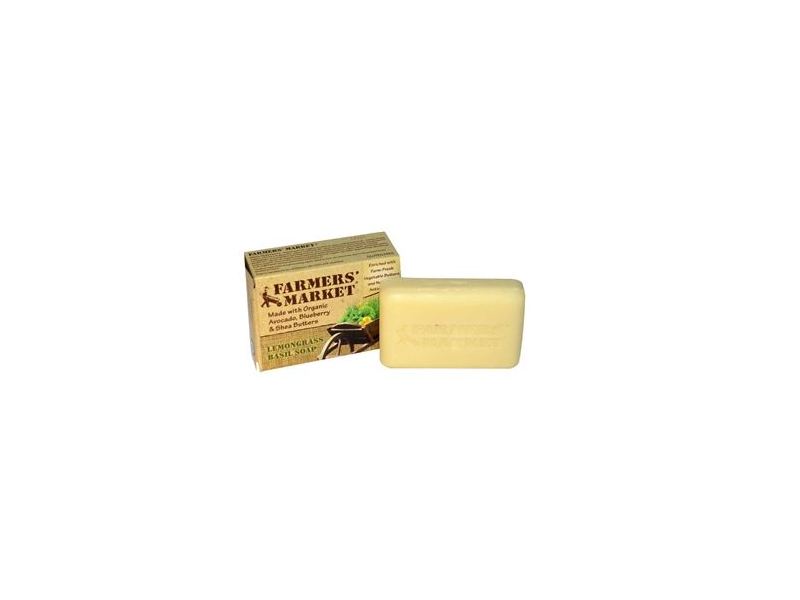 Farmers Market Moisturizing Soap, Lemongrass & Basil, 5.5 oz
