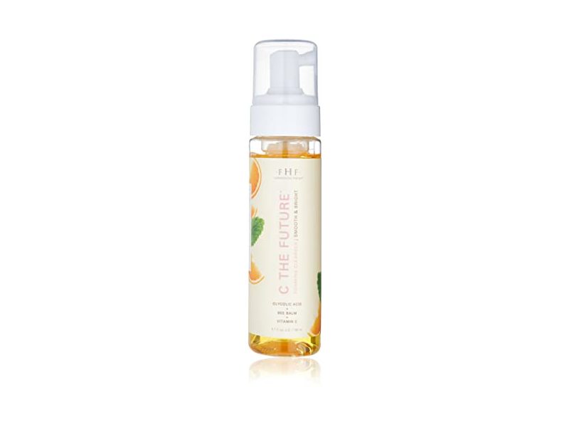 FarmHouse Fresh C The Future Foaming Cleanser, Glycolic Acide + Bee Blam+ Vitamin C, 6.76 fl oz/200 mL