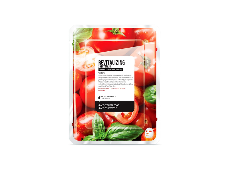Farmskin Revitalizing Sheet Mask, Tomato, 0.84 fl oz/25 mL