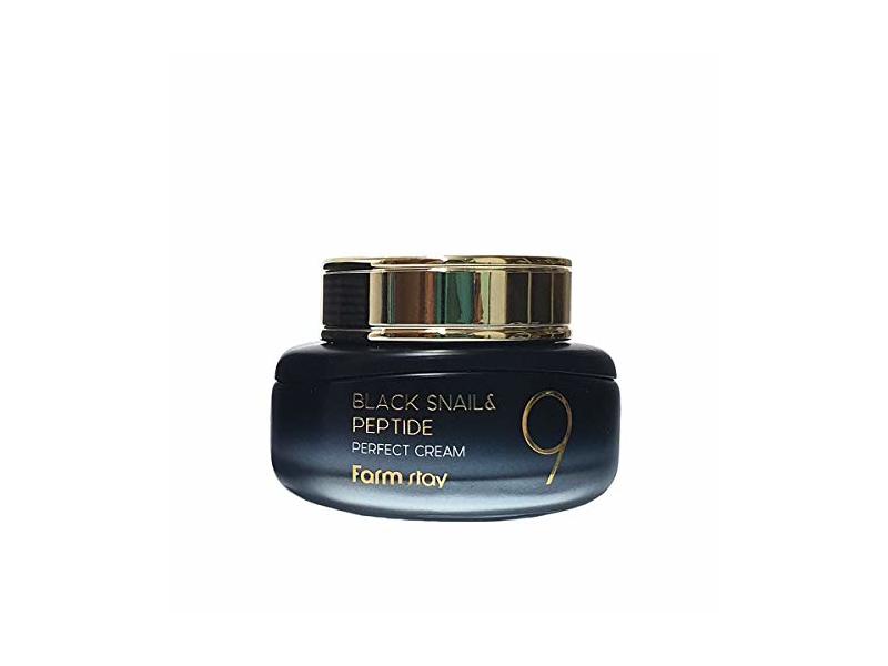 FarmStay Black Snail & Peptide 9 Perfect Cream, Black Smail Mucin,1.85 fl oz/55 mL
