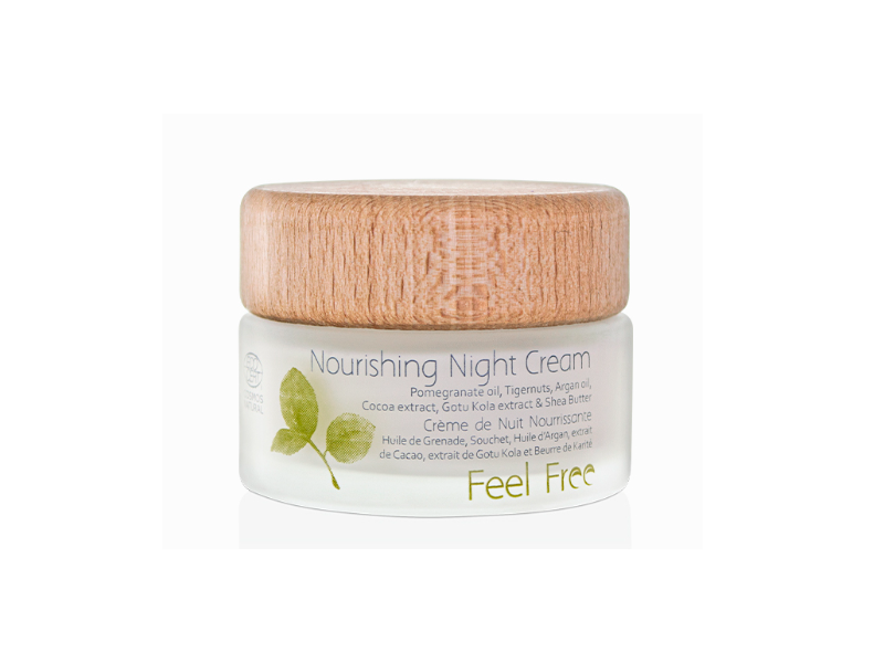 Feel Free Nourishing Night Cream, Pomegranate Oil, Tigernut Oil, Argan Oil, Cocoa Extract, Shea Butter, 69 fl oz/50 mL