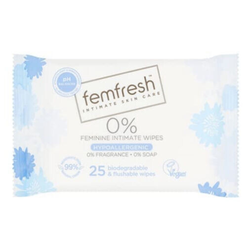 0% Feminine Intimate Wipes