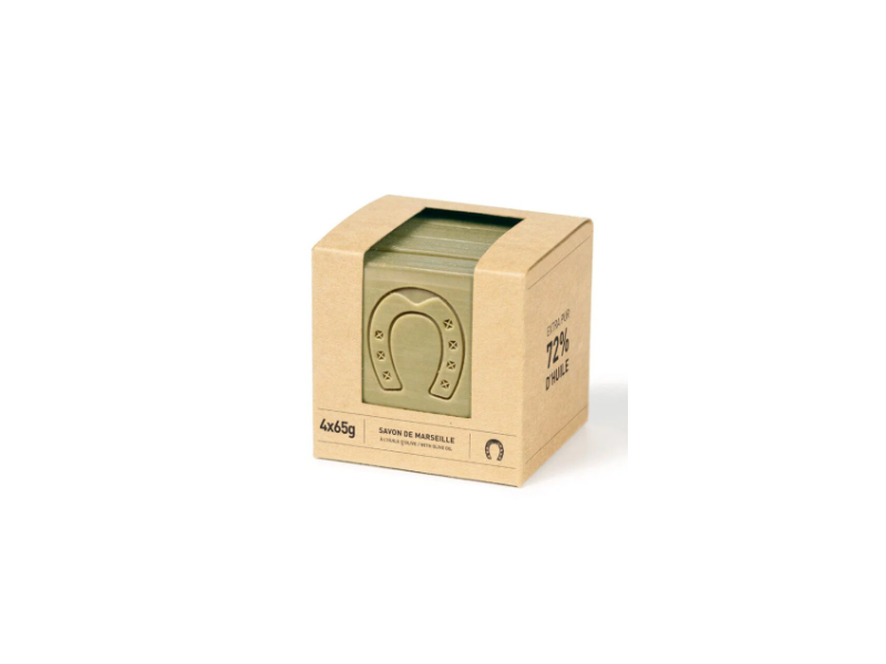 Fer A Cheval Marseille Bar Soap, Pure Olive, 65 g, 4 Count, Pack Of 2
