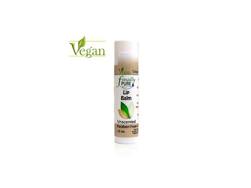 Finally Pure Vegan Lip Balm, Unscented, 0.15 oz