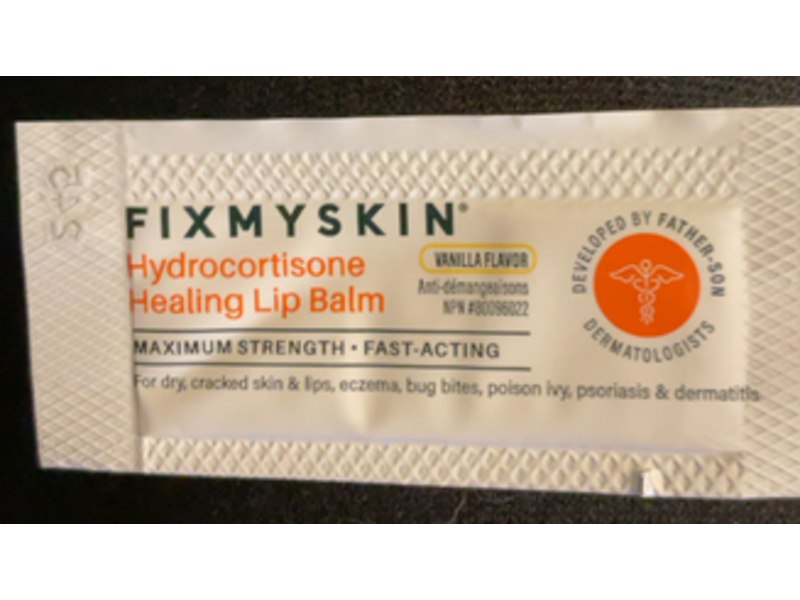 Fix My Skin Hydrocortisone Healing Lip Balm, Vanilla Falvour