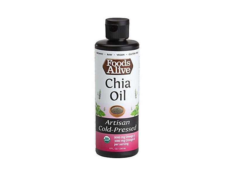 Foods Alive Chia Seed Oil, Artisan Cold-Pressed, Organic, 8oz