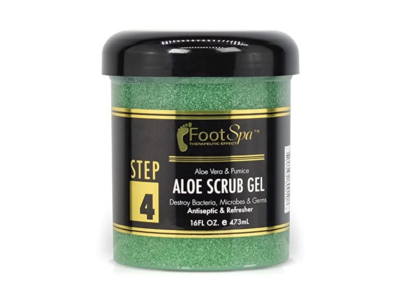 Foot Spa Aloe Scrub Gel, Aloe Vera, 16 fl oz/473 mL