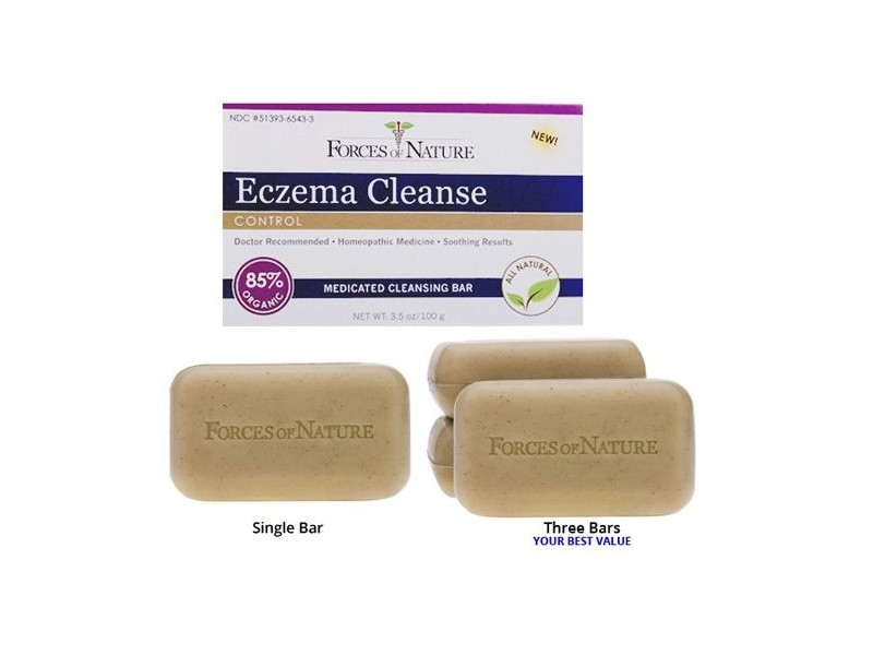 Forces Of Nature Eczema Cleanse Medicated Cleansing Bar, 3.5 oz