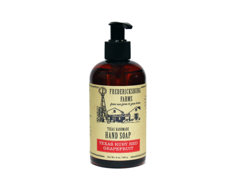 Fredericksburg Farms Texas Handmade Hand Soap, Texas Ruby Red & Grapefruit, 8 oz/228 g