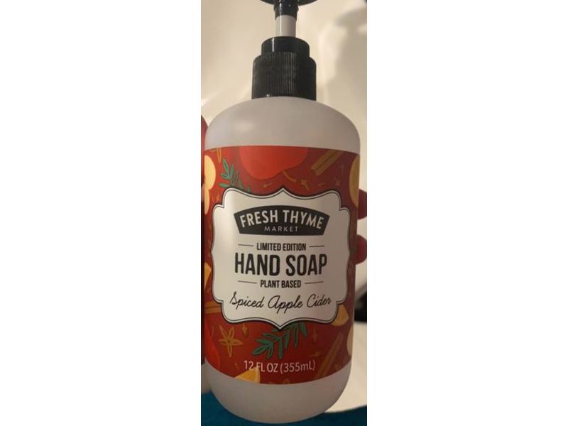Fresh Thyme Hand Soap, Spiced Apple Cider, Limited Edition, 12 fl oz/355 mL