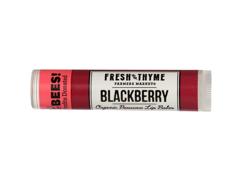 Fresh Thyme Organic Beeswax Lip Balm, Blackberry, 15 oz