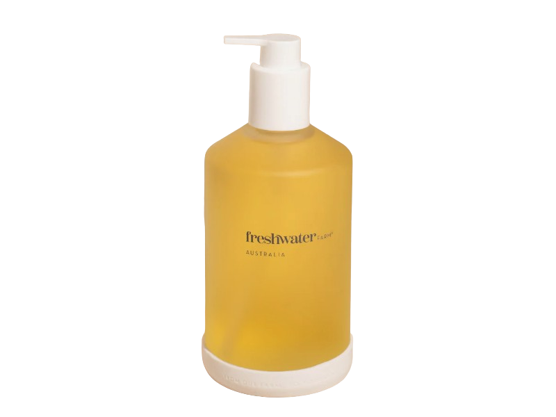 Freshwater Farm Refillable Glass Bottle Hand Wash , Lemon Myrtle Oil + Manuka Honey, 500 mL
