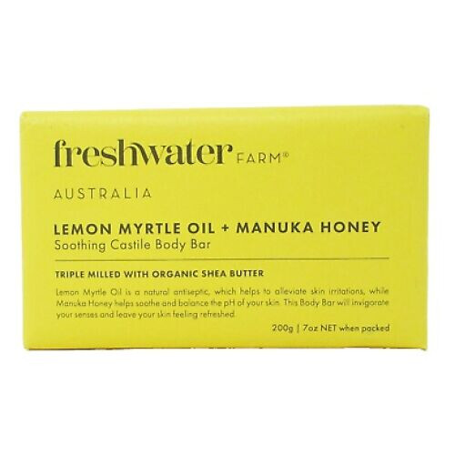 Soothing Castile Body Bar Lemon Myrtle Oil + Manuka Honey