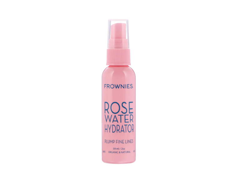 Frownies Rose Water Hydrator Spray, Plump Fine Lines, 2 oz/59 mL