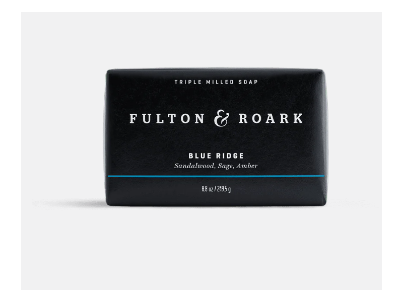 Fulton & Roark Blue Ridge Triple Milled Soap, Sandalwood, Sage & Amber, 8.8 oz/249.5 g