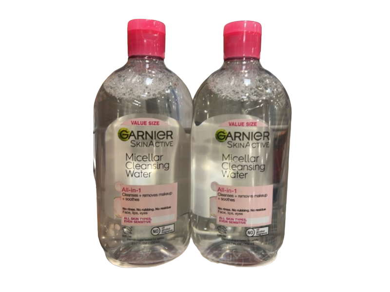 Garnier All-In-1 Micellar Cleansing Water, 23.7 fl oz/700 mL, Pack Of 2
