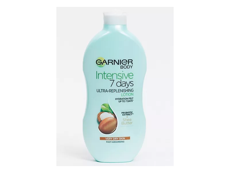 Garnier Body Intensive 7 Days Ultra-Replenishing Lotion, Prebiotic Extract + Shea Butter, Very Dry Skin, 400 mL