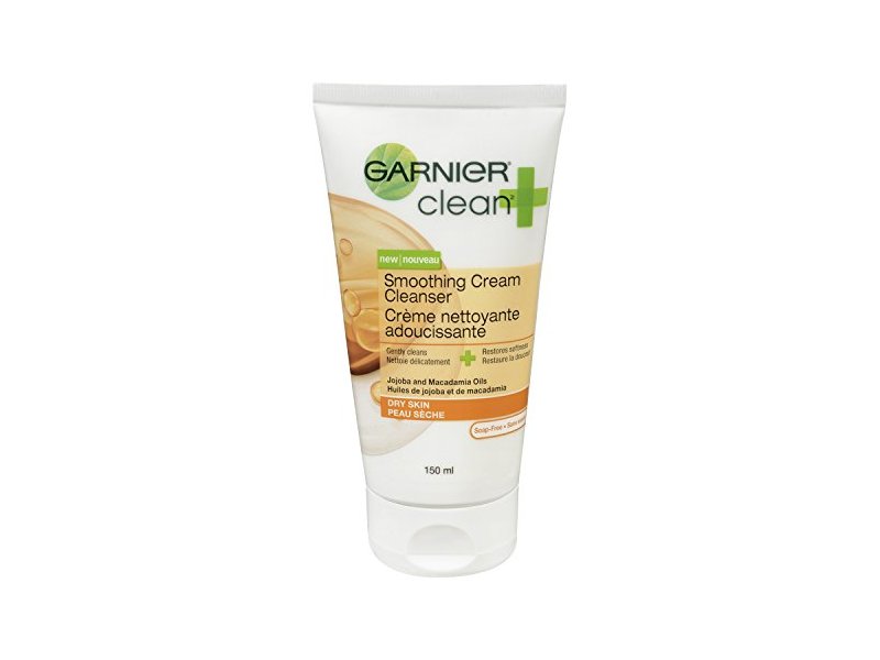 Garnier Clean+ Smoothing Cream Cleanser For Dry Skin , 5 Fluid ounces